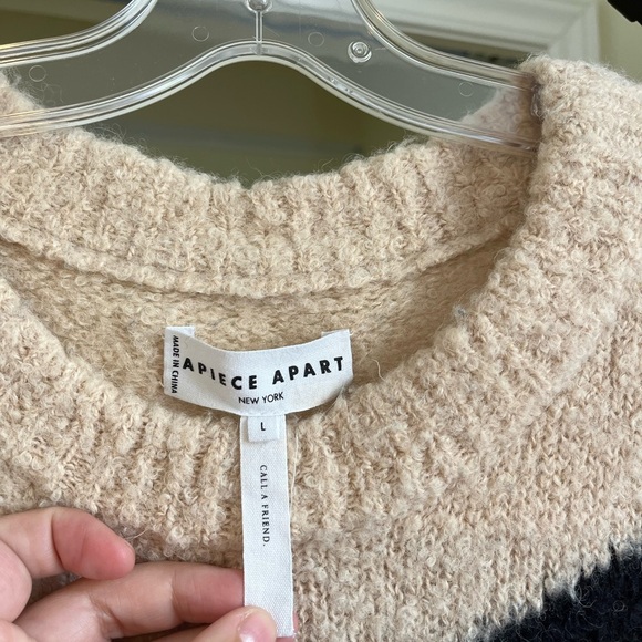 Apiece Apart Superfine Alpaca Elle Textured Sweater Abstract Print - Picture 5 of 16